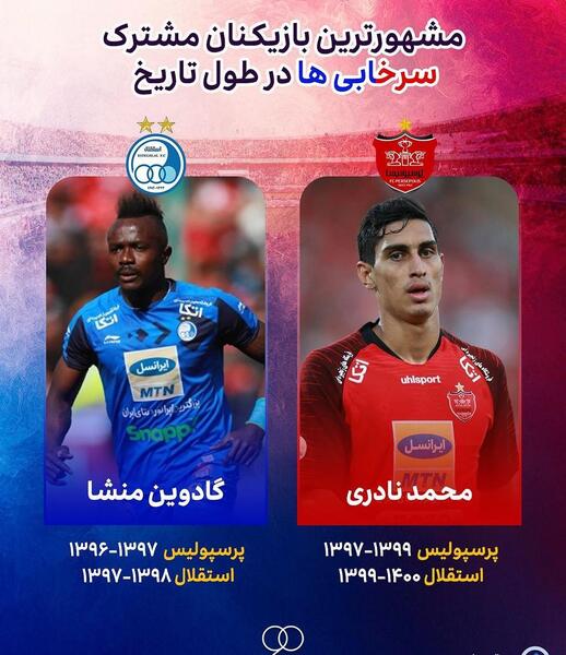 عکس بازیکن های پرسپولیس و استقلال