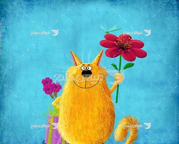 عکس گربه انیمیشنی برای پروفایل