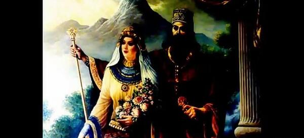 دانلود عکس کوروش کبیر و همسرش