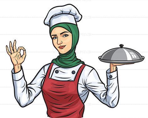 عکس کارتونی آشپز خانم