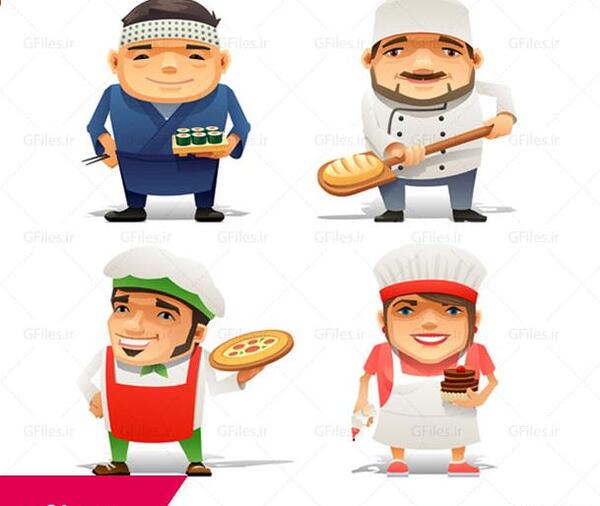 عکس کارتونی آشپز خانم