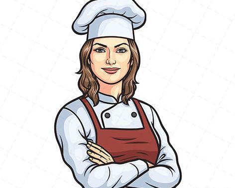 عکس آشپز کارتونی زن