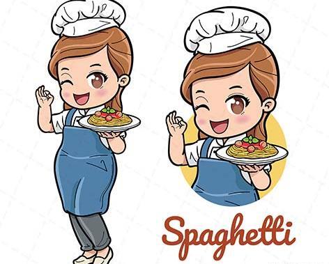 عکس آشپز کارتونی زن