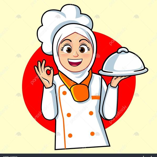 عکس آشپز کارتونی زن