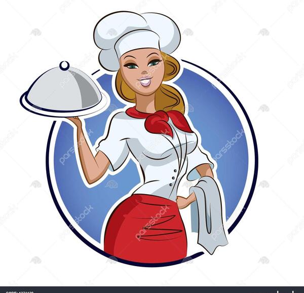 عکس آشپز کارتونی زن