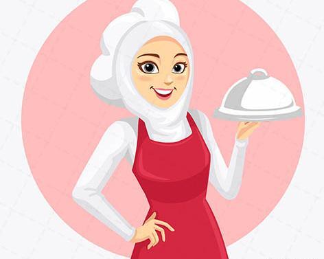 عکس آشپز کارتونی زن