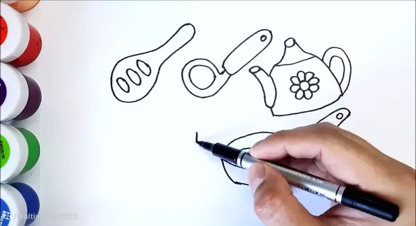 عکس کارتونی وسایل آشپزخانه