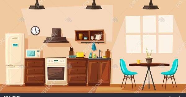 عکس کارتونی وسایل آشپزخانه