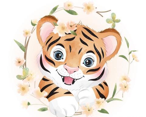 عکس ببر کارتونی برای نقاشی