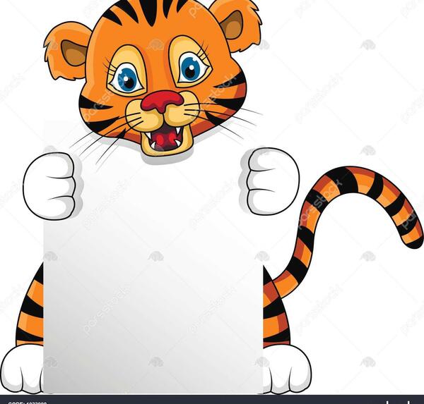 عکس ببر کارتونی برای نقاشی