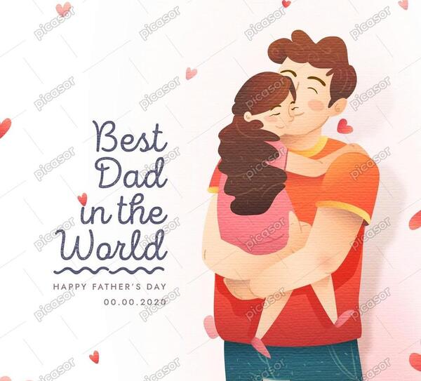 عکس کارتونی پدر و دختر