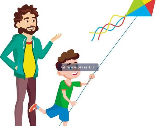 عکس کارتونی پدر و پسر