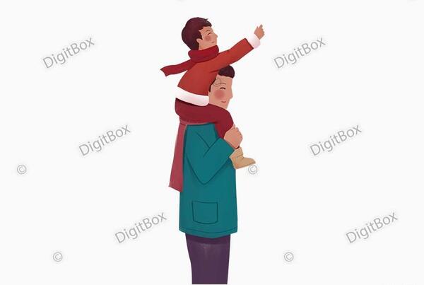 عکس کارتونی پدر و مادر و بچه
