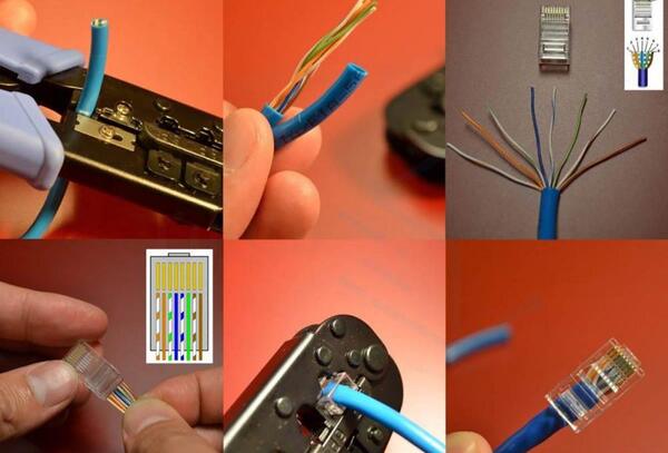 عکس سوکت زدن کابل شبکه