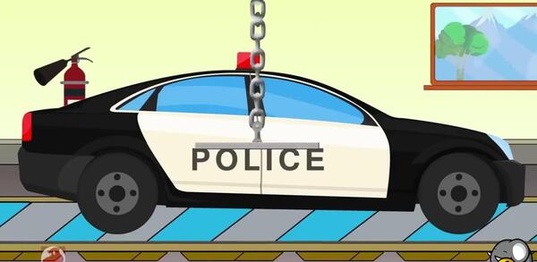 عکس کارتونی ماشین پلیس