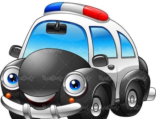 عکس کارتونی ماشین پلیس
