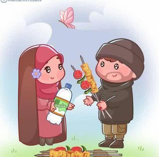 عکس کارتونی مذهبی عاشقانه