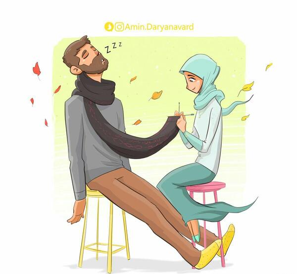 عکس کارتونی مذهبی عاشقانه