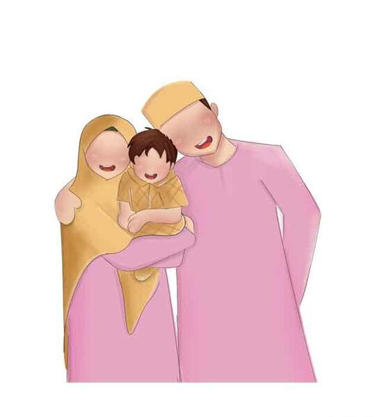عکس کارتونی خانواده مذهبی