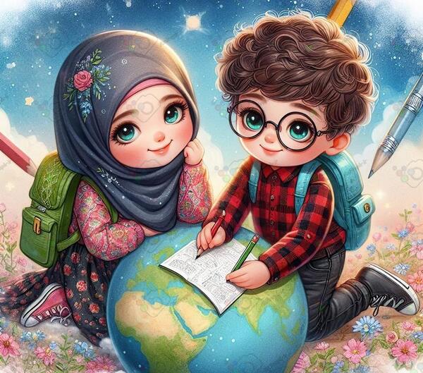 عکس کارتونی پسر مذهبی