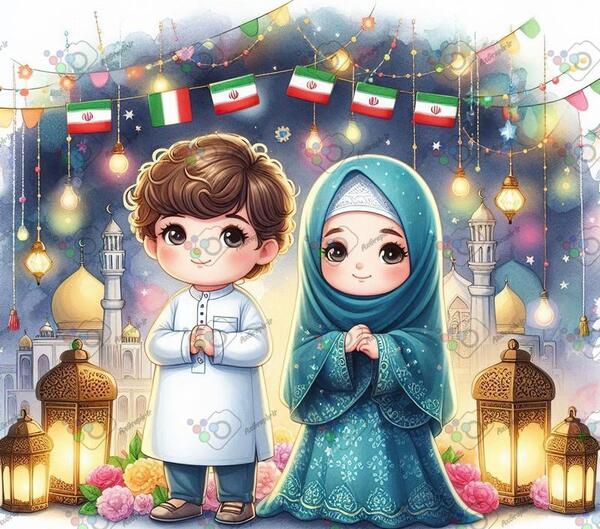 عکس کارتونی پسر مذهبی