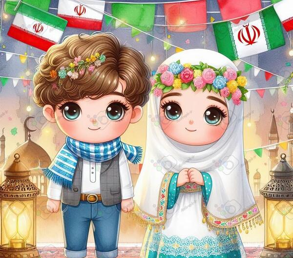 عکس کارتونی پسر مذهبی