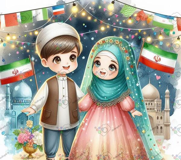 عکس کارتونی پسر مذهبی