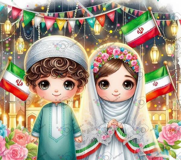 عکس کارتونی پسر مذهبی