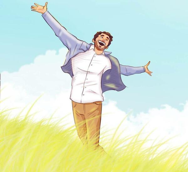 عکس کارتونی مرد مذهبی