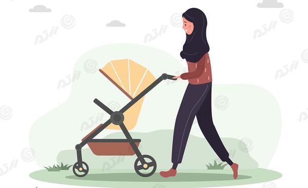 عکس کارتونی مادر و نوزاد