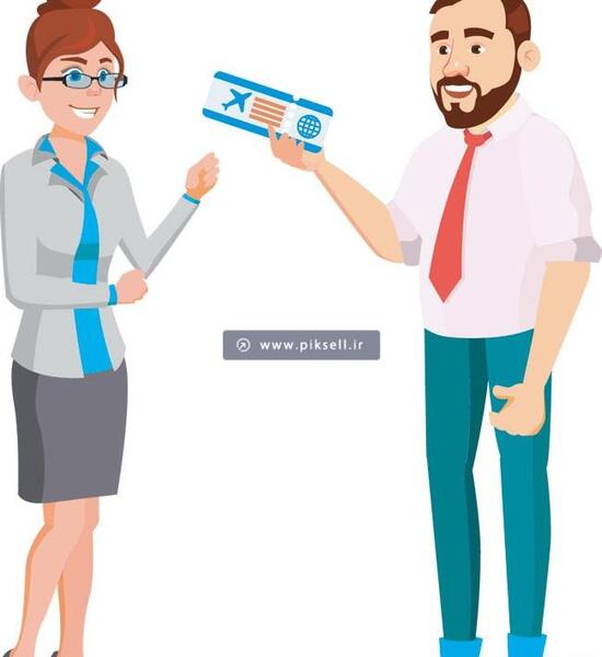 عکس کارتونی مهماندار هواپیما
