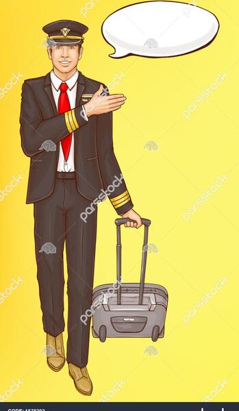عکس کارتونی مهماندار هواپیما