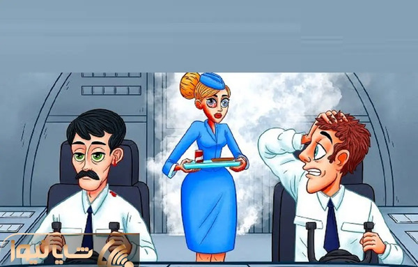 عکس کارتونی مهماندار هواپیما