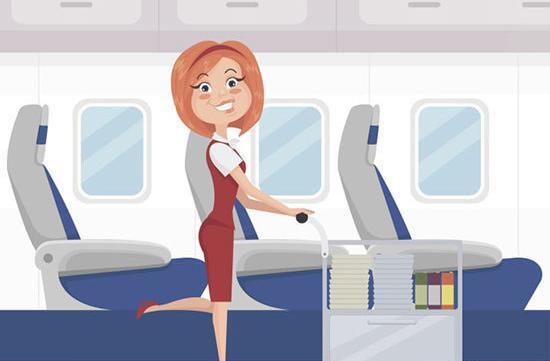 عکس کارتونی مهماندار هواپیما