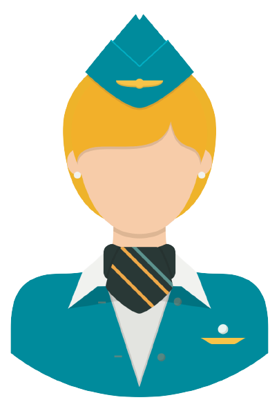 عکس کارتونی مهماندار هواپیما