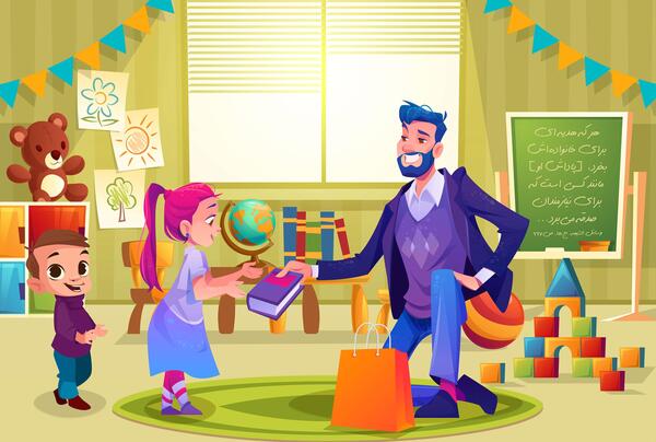 عکس کارتونی هدیه دادن