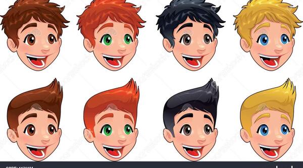 عکس کارتونی صورت پسر