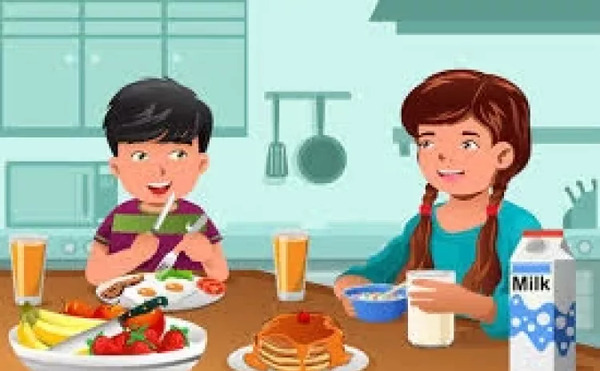 عکس کارتونی صبحانه سلامت
