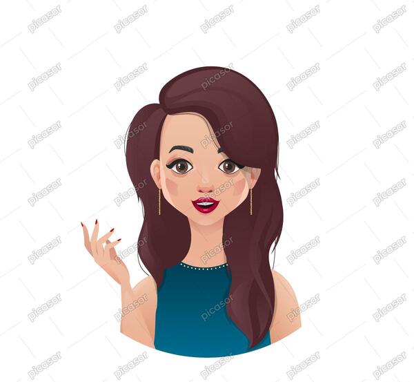 عکس کارتونی صورت دختر