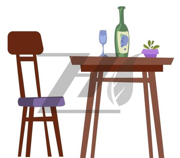 عکس کارتونی میز و صندلی