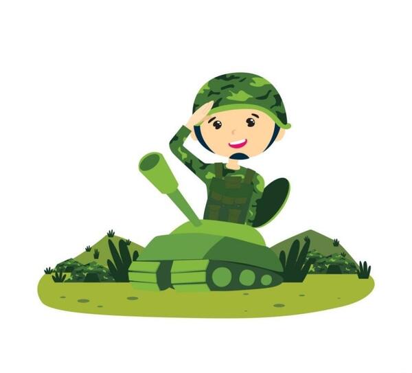 عکس نقاشی سرباز کارتونی