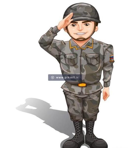 عکس نقاشی سرباز کارتونی