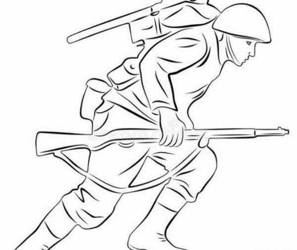 عکس نقاشی سرباز کارتونی