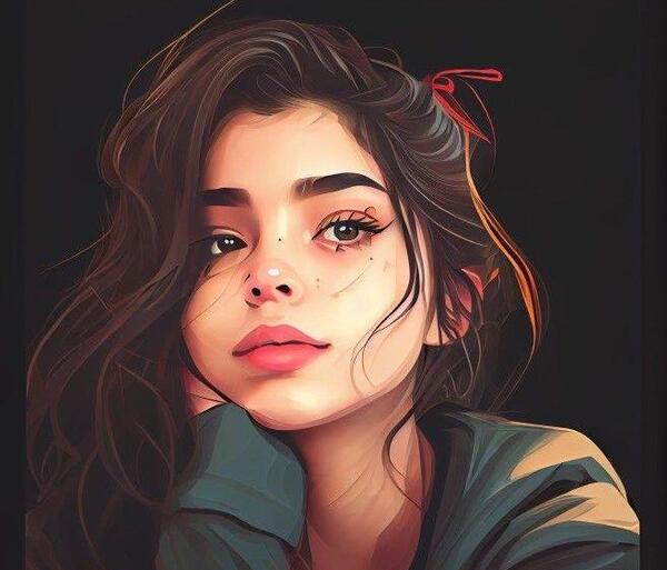 عکس کارتونی دختر زیبا برای پروفایل
