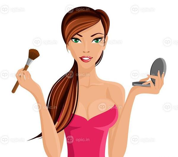 عکس دختر آرایشی کارتونی