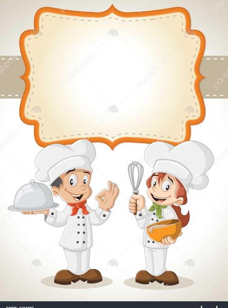 دخترونه عکس آشپزی کارتونی