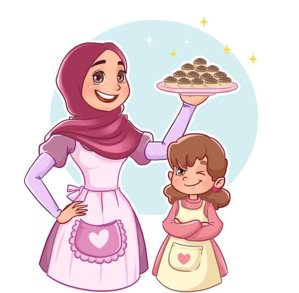 دخترونه عکس آشپزی کارتونی
