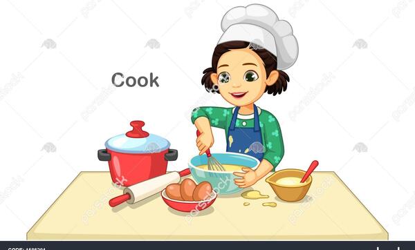 دخترونه عکس آشپزی کارتونی