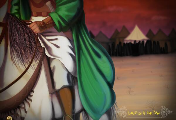 عکس کارتونی از امام حسین