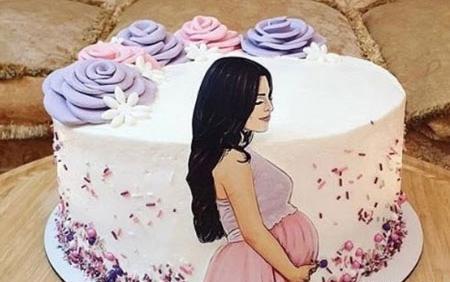 عکس کیک تولد مادر حامله